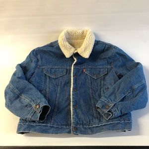 Vintage Levi’s men’s denim sherpa jacket L